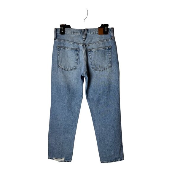 J Crew Jeans Women 24 Petite Blue Medium Wash Distressed Slouchy Boyfriend - Picture 3 of 13